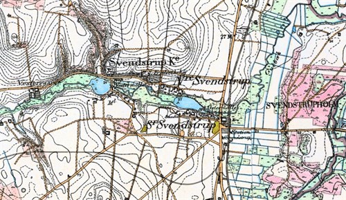 Svenstrup Historisk Kort 1842 1899 Beskaaret