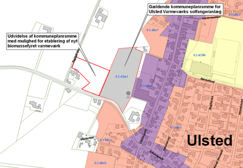 Mand Tilstedeværelse Andet Redegørelse tillæg 9.009 for Ulsted Varmeværk - Kommuneplan